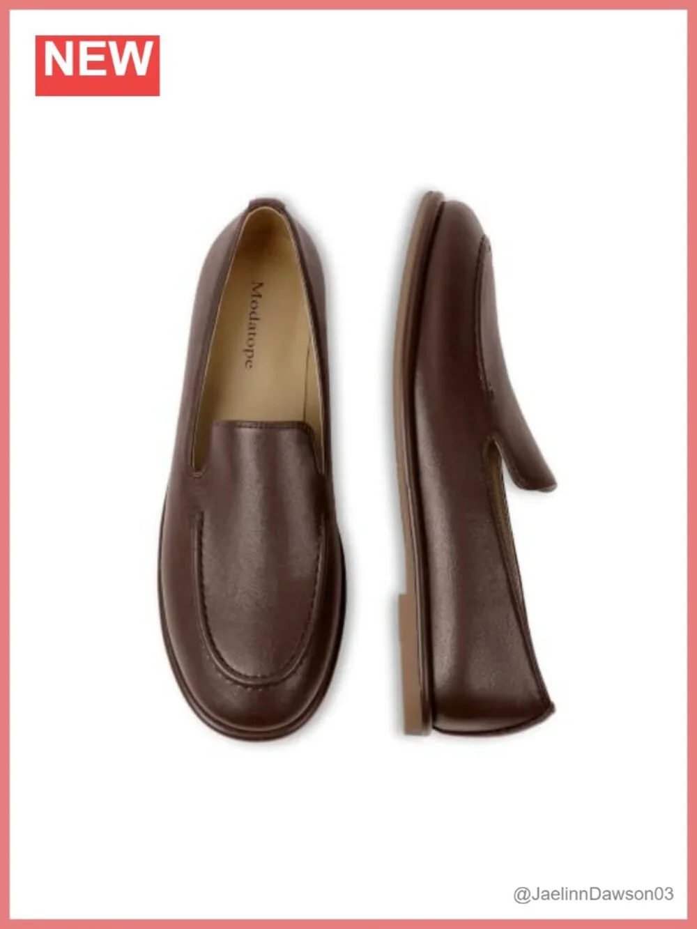 Faux Leather Slip On Flat Loafer Comfortable Business Casual